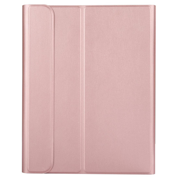 A11B Bluetooth 3.0 Ultra-thin ABS Detachable Bluetooth Keyboard Leatherette Tablet Case for iPad Pro 11 inch 2018, with Pen Slot & Holder (Rose Gold)