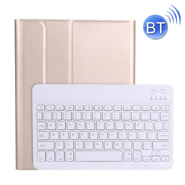 A11B 2020 Ultra-thin ABS Detachable Bluetooth Keyboard Tablet Case for iPad Pro 11 inch (2020), with Pen Slot & Holder (Gold)