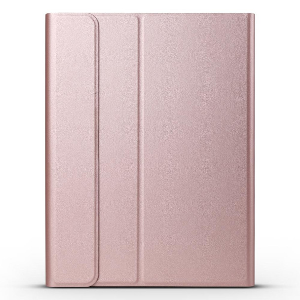 A11 Bluetooth 3.0 Ultra-thin ABS Detachable Bluetooth Keyboard Leatherette Tablet Case with Holder for iPad Pro 11 inch 2021 (Rose Gold)