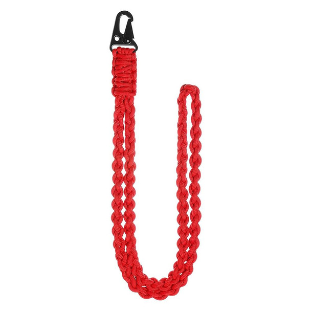 QD-258 Outdoor Multifunctional Hand-woven Metal Buckle Paratroopers Ropes Lanyard(Red)