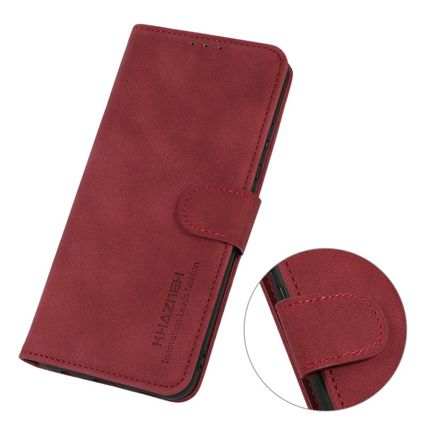 Realme C33 4G KHAZNEH Matte Texture Leather Phone Case(Red)