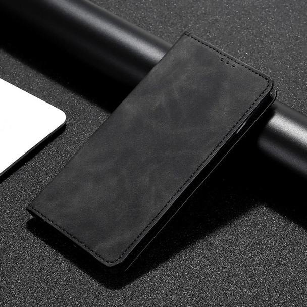 Xiaomi Redmi K50 Ultra/Xiaomi 12T/Xiaomi 12T Pro Skin Feel Magnetic Horizontal Flip Leather Phone Case(Black)