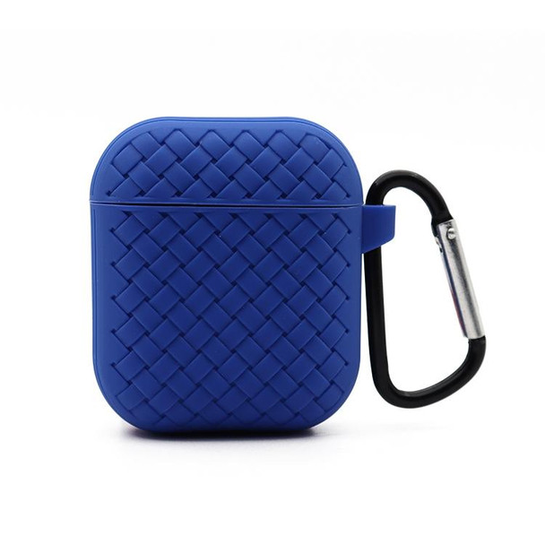 AirPods 2 / 1 Weave Texture TPU Protective Case(Blue)