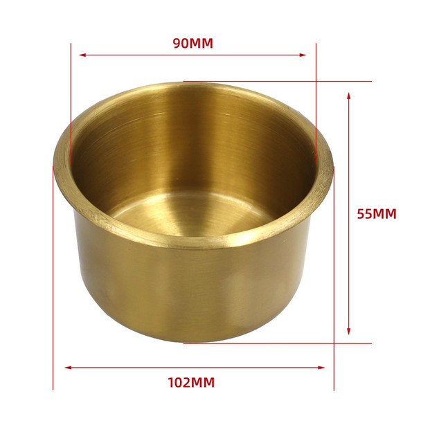 Functional Sofa RV Cup Holder Car Embedded Brass Cup Holder, Style:9x5.5cm