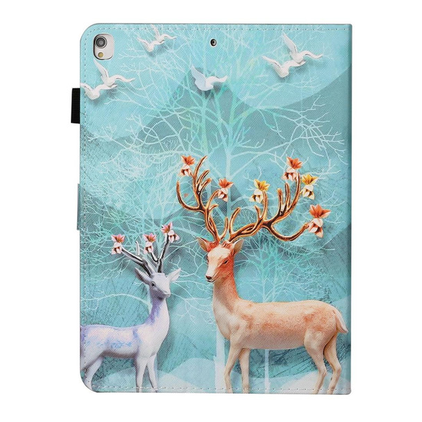Colored Drawing Pattern Horizontal Flip PU Leatherette Case with Holder & Card Slot & Sleep / Wake-up Function - iPad Pro 10.2 2021 / 2020 / 2019 / 10.5 (2019)(Sika Deer)