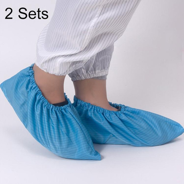 2 Sets Anti-static Striped Shoe Cover, SizeFree Size