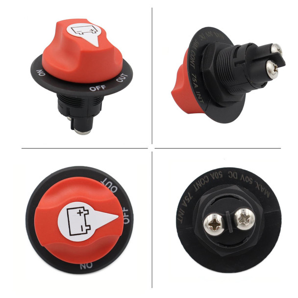 100A 8AWG Car Yacht Battery Selector Isolator Disconnect Rotary Switch Cut With Power Cord