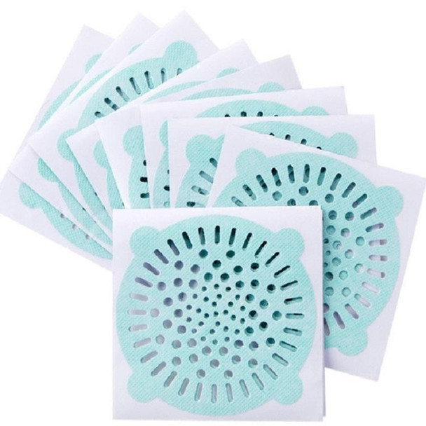 100 PCS Disposable Hair Anti-blocking Floor Drain Pool Filter Sewer Hair Filter Sticker, Specification:10cm(Green)