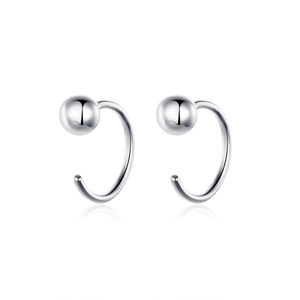 Sterling Silver Earrings Simple Platinum-plated Earrings Temperament Small Ball Earrings