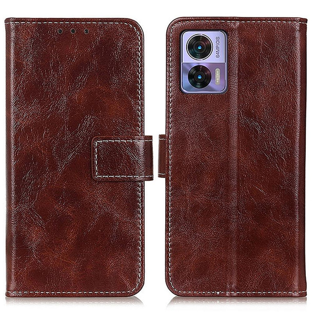 Motorola Edge 30 Lite / Edge 30 Neo Retro Crazy Horse Texture Leather Phone Case(Brown)