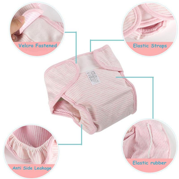 Natural Colored Cotton Breathable Adjustable Baby Waterproof Leak-proof Cloth Diaper, Specification:90 Yards(Pink)