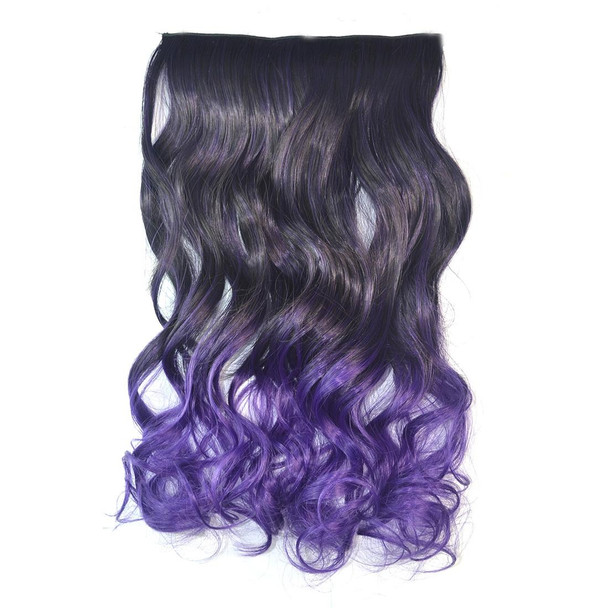 One-piece Seamless Hair Extension Piece Color Gradient Large Wave Long Curling Clip Type Hairpiece