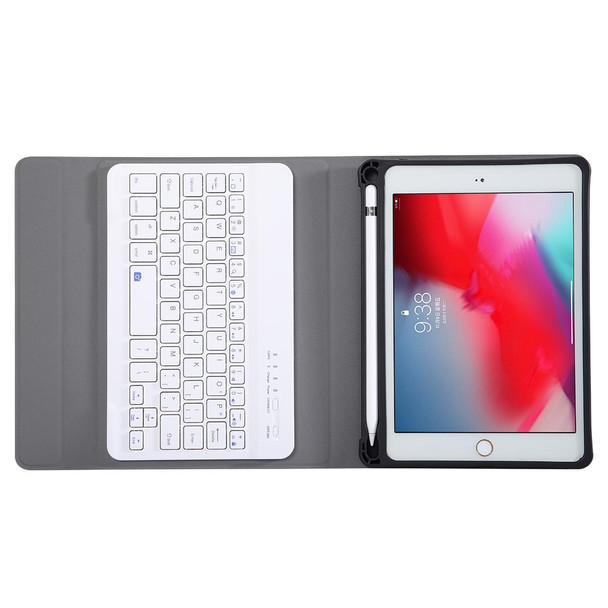 A05B Bluetooth 3.0 Ultra-thin ABS Detachable Bluetooth Keyboard Leatherette Tablet Case for iPad mini 5 / 4 / 3 / 2, with Holder(Gold)