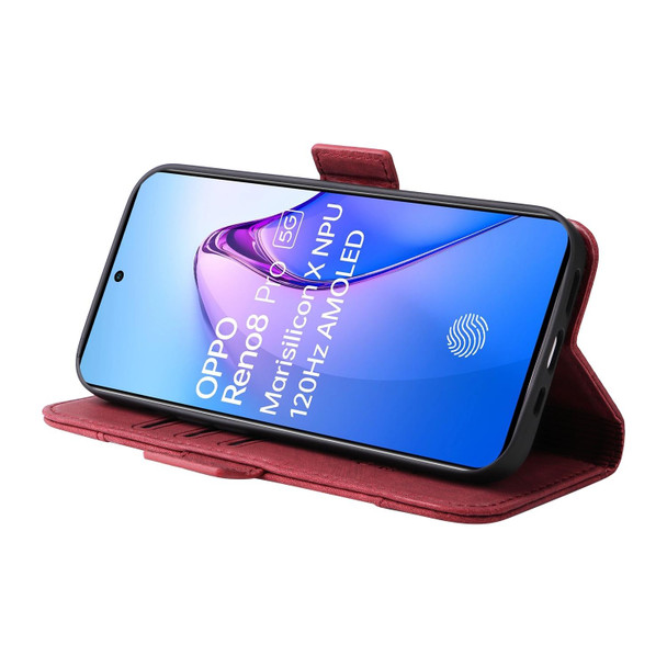 OPPO Reno8 Pro 5G Global / Reno8 Pro+ BETOPNICE Dual-side Buckle Leather Phone Case(Red)