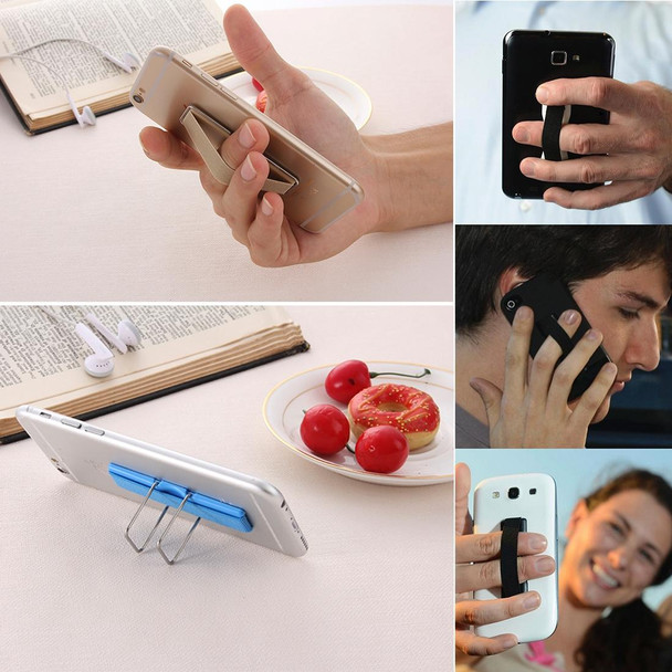2 in 1 Adjustable Universal Mini Adhesive Holder Stand + Slim Finger Grip, Size: 7.3 x 2.2 x 0.3 cm, - iPhone, Galaxy, Huawei, Xiaomi, LG, HTC and Tablets(Pink)