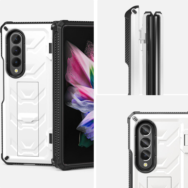 Samsung Galaxy Z Fold3 5G Armored All-inclusive Shockproof Folding Phone Case(White)