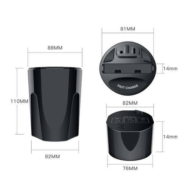 X9 Car QI Standard Charging Cup Wireless Fast Charger