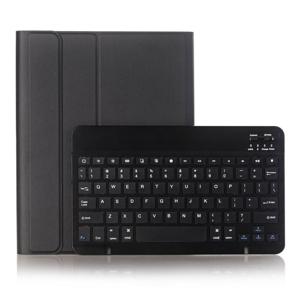 A09B Bluetooth 3.0 Ultra-thin ABS Detachable Bluetooth Keyboard Leatherette Tablet Case for iPad Air / Pro 10.5 inch (2019), with Pen Slot & Holder (Black)