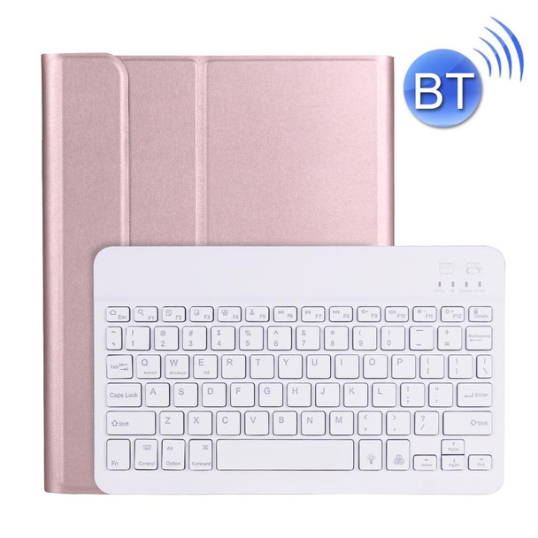 A11BS Ultra-thin ABS Detachable Bluetooth Keyboard Tablet Case with Backlight & Pen Slot & Holder for iPad Pro 11 inch 2021 (Rose Gold)