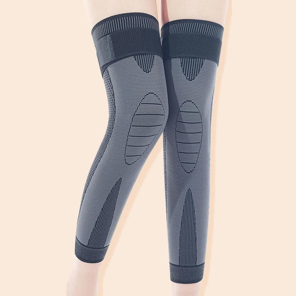 1 Pairs Anti-slip Compression Straps Keep Warm and Lengthen Knee Pads, Size: XXL(Warm Black)