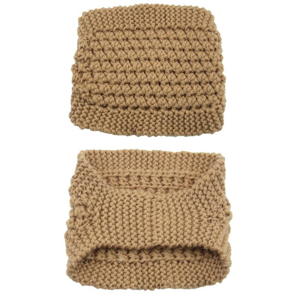 2 PCS Knitted Headband Warm Ear Protection Widened Head Cover Hair Accessories(Cream Color)