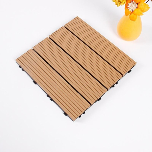 Outdoor Plastic Wood Waterproof Anti-corrosion Splicing Floor(Apricot Yellow)