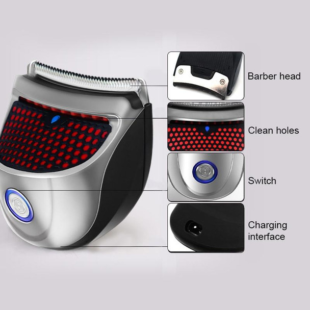 HJ-2018 Men Electric Shaver Fader Self-help Hair Clipper with Wai Cloth + Sponge, Standard Version, CN Plug