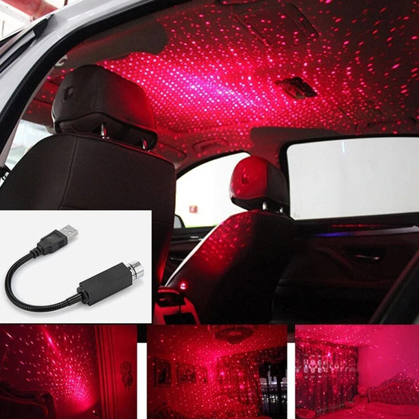 USB Interface Household and Car 360-degree Bending Atmosphere Light, Light Color: Red