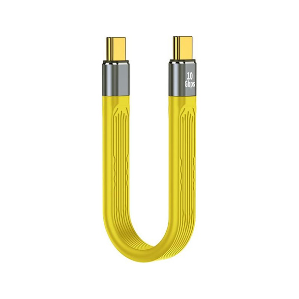 100W 10Gbps USB-C/Type-C to USB-C/Type-C FPC Flexible Data Cable, Length: 13.8cm(Yellow)