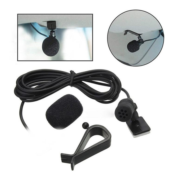 ZJ015MR Stereo 3.5mm Angle Head Plug Car Navigation DVD External Paste Microphone, Length: 3m