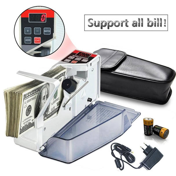V40 Handheld Mini Portable Small Money Counting Machine, Specification: EU Plug