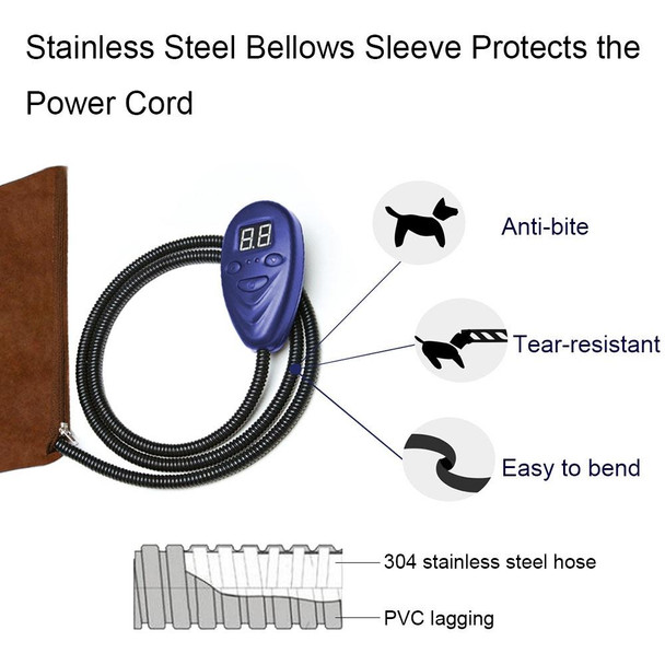 40x30cm Blue 12V Low Voltage Multifunctional Warm Pet Heating Pad Pet Electric Blanket(AU Plug)