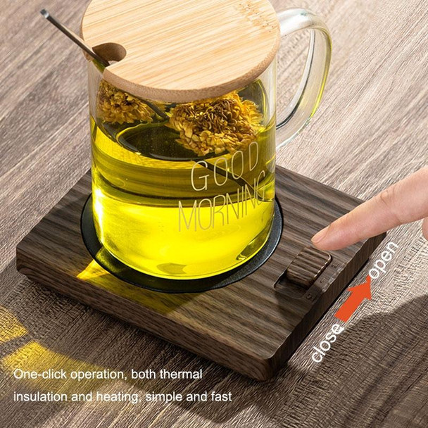 Home USB Constant Temperature Cup Mat Heat Thermos Coaster, Style:With Adapter(Lemon Yellow)