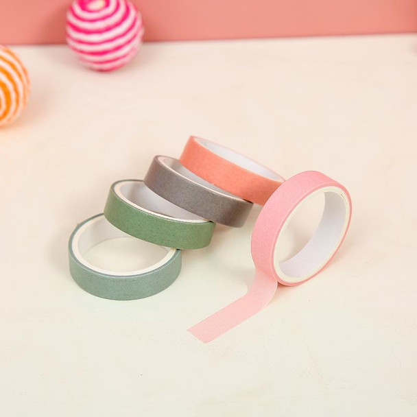 5 Boxes Student Printed Hand Account Tape Set(Macaron Solid Color 1)