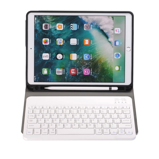 A09B Bluetooth 3.0 Ultra-thin ABS Detachable Bluetooth Keyboard Leatherette Tablet Case for iPad Air / Pro 10.5 inch (2019), with Pen Slot & Holder (Rose Gold)