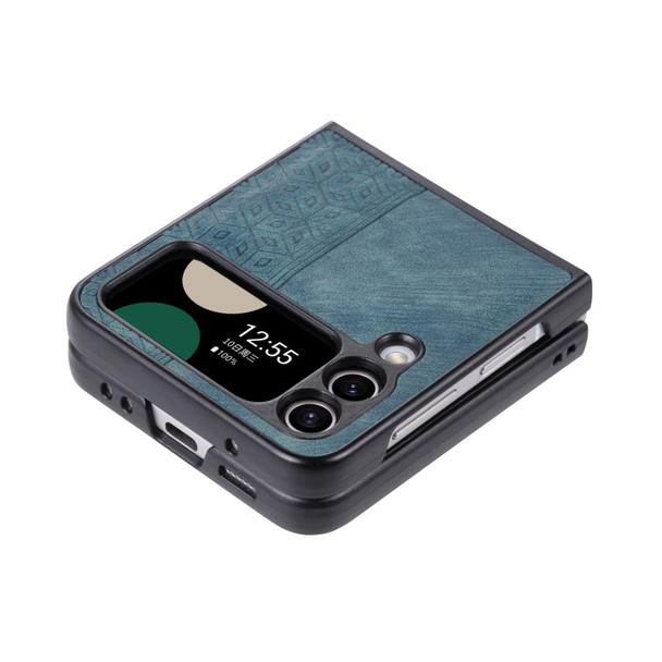 Samsung Galaxy Z Flip4 5G AZNS 3D Embossed Skin Feel Phone Case(Dark Green)
