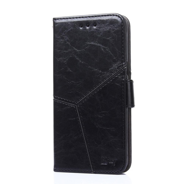 Xiaomi Redmi A1 Geometric Stitching Leather Phone Case(Black)