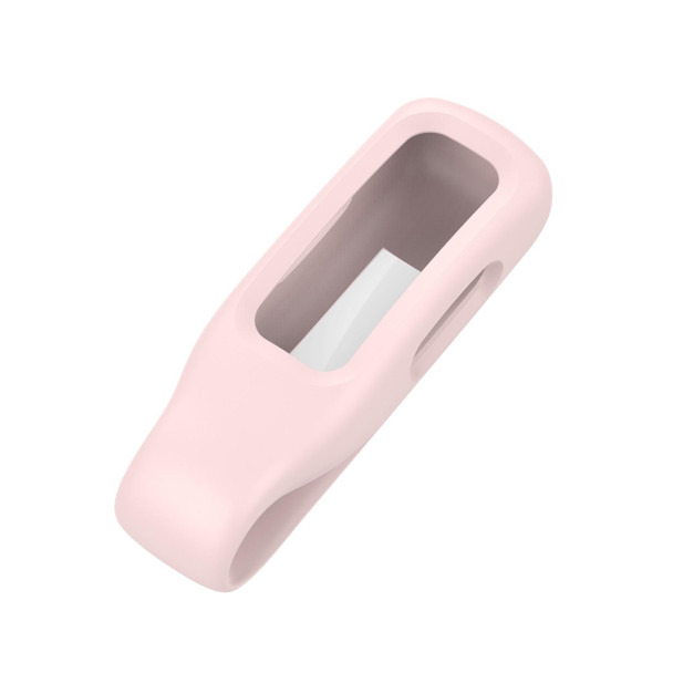 Fitbit Inspire 3 Steel Sheet Silicone Protective Clip Case Cover(Rose Pink)