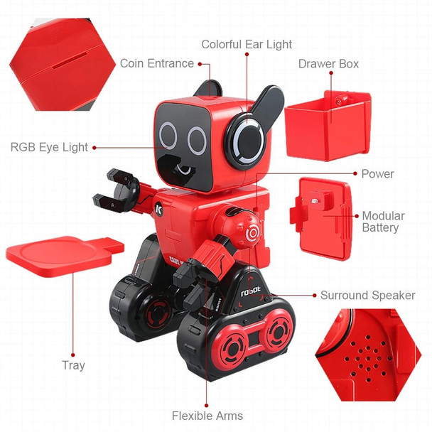 YDJ-K3 Smart Robots Support Dance Voice Control Education(Red)