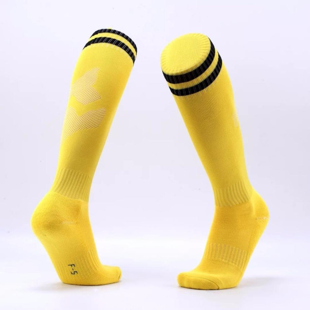 Children Football Socks Boys Soccer Sock Kid Above Knee Plain Socks Long Soccer Stockings Men Over Knee High Sock, Size:Kids Size(Black)