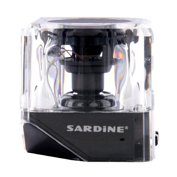 SARDiNE B5 TWS Crystal Case Bluetooth Speaker with Mic & LED Light(Black)