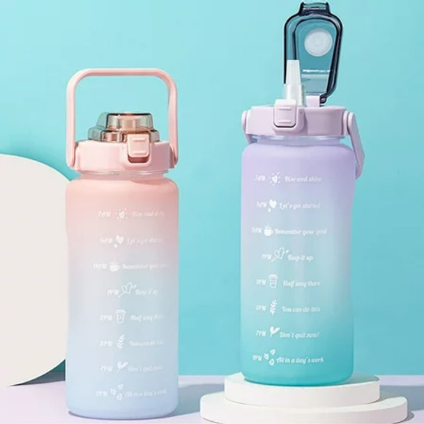 2L Water Bottle with Motivational Time Markers