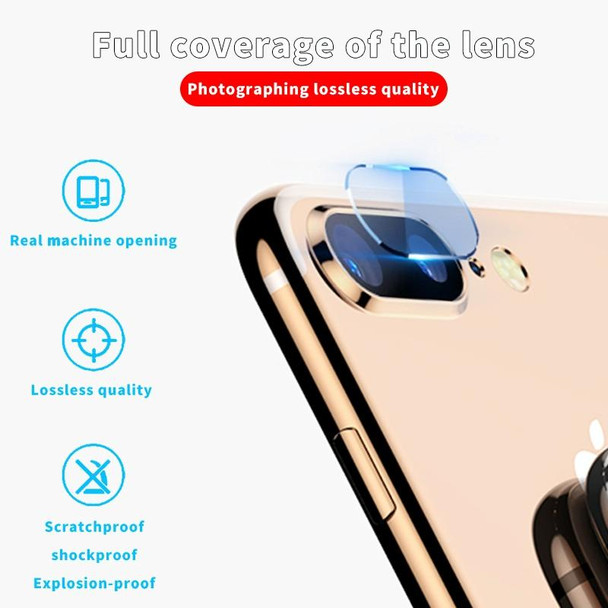 iPhone 8 Plus / 7 Plus 9D Transparent Rear Camera Lens Protector Tempered Glass Film