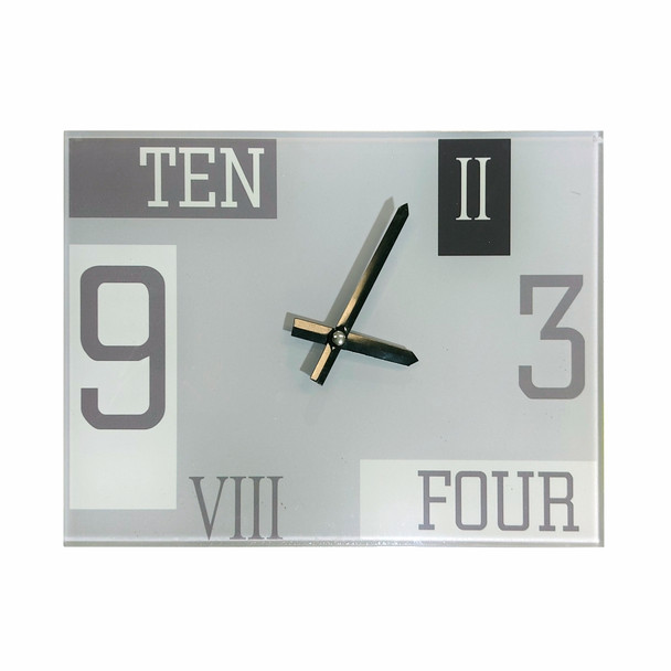 CLOCK GLASS 210 x 300MM GREY