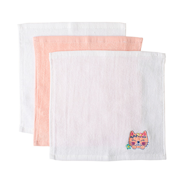 Baby 3pk Emb Face Cloth