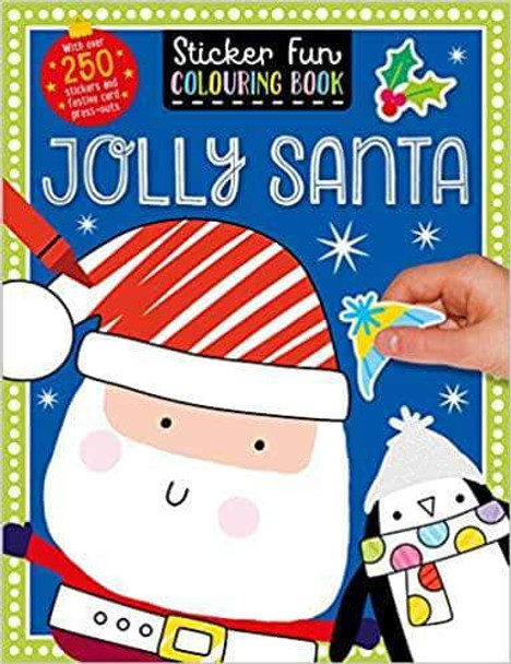 Jolly Santa - Sticker Scenes Colouring Book