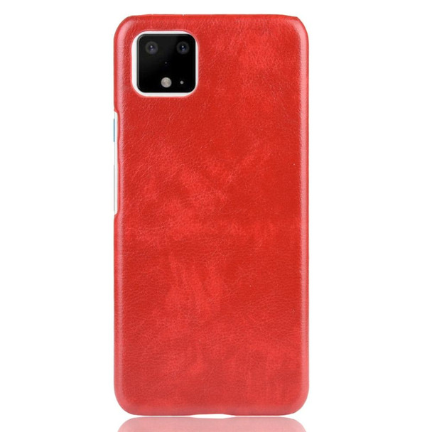 Shockproof Litchi Texture PC + PU Case - Google Pixel 4(Red)