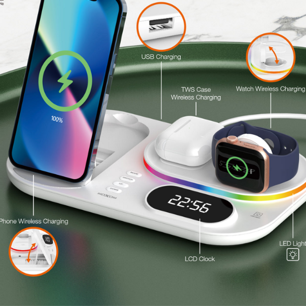 RGB 4-in-1 Wireless Fast Charging Station