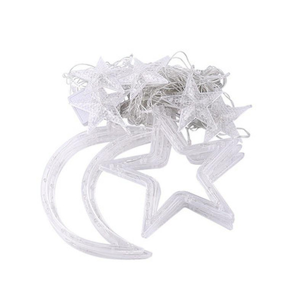 RGB Moon and Stars Christmas String Lights - 8 Modes, 3.5m