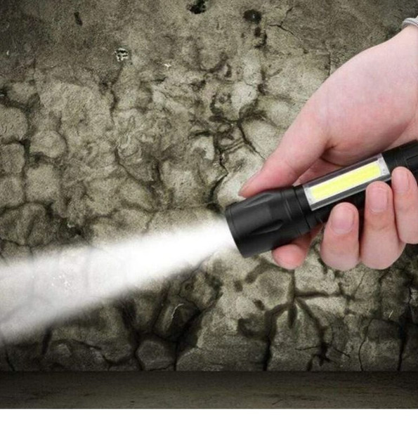 Rechargeable Torch Adjustable Zoom In Out USB Tactical Flashlight